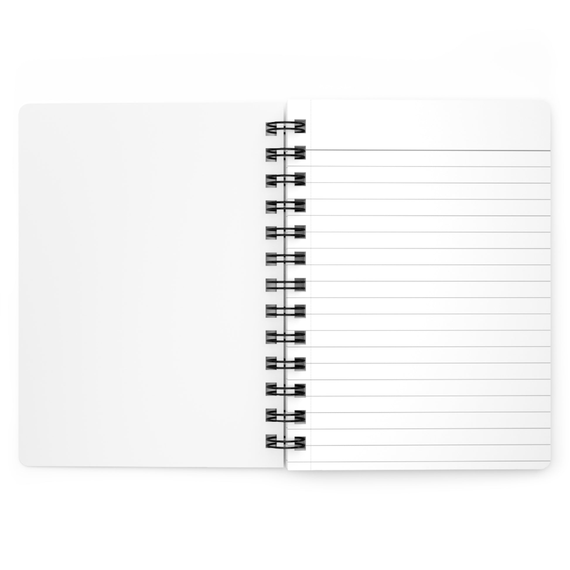 Interior view of Ma'at Spiral Journal showing lined pages and sturdy spiral binding. Perfect for journaling, planning, or creative writing.