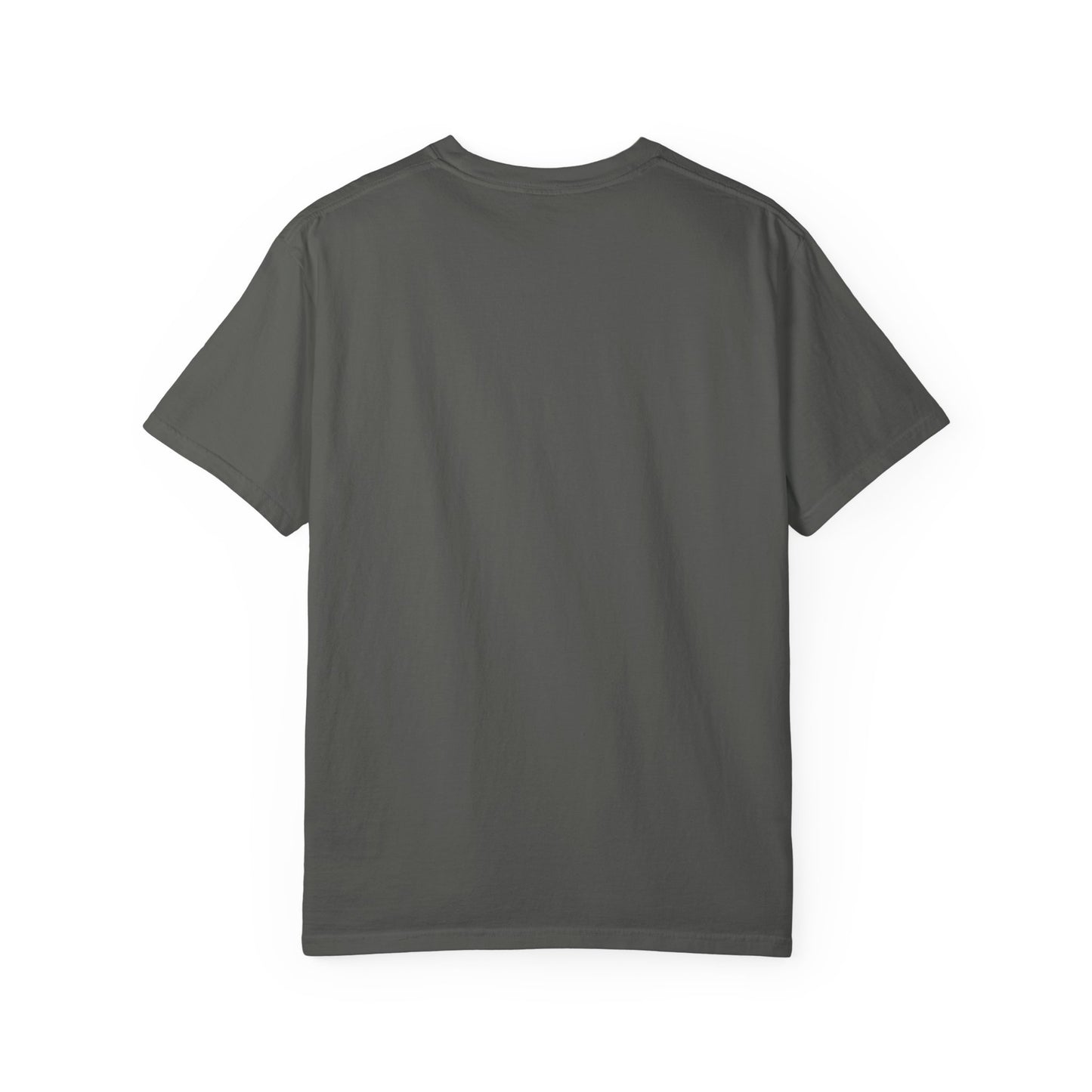 Back view of charcoal Ra Element T-Shirt. Clean rear design on garment-dyed cotton, ideal for everyday casual wear.