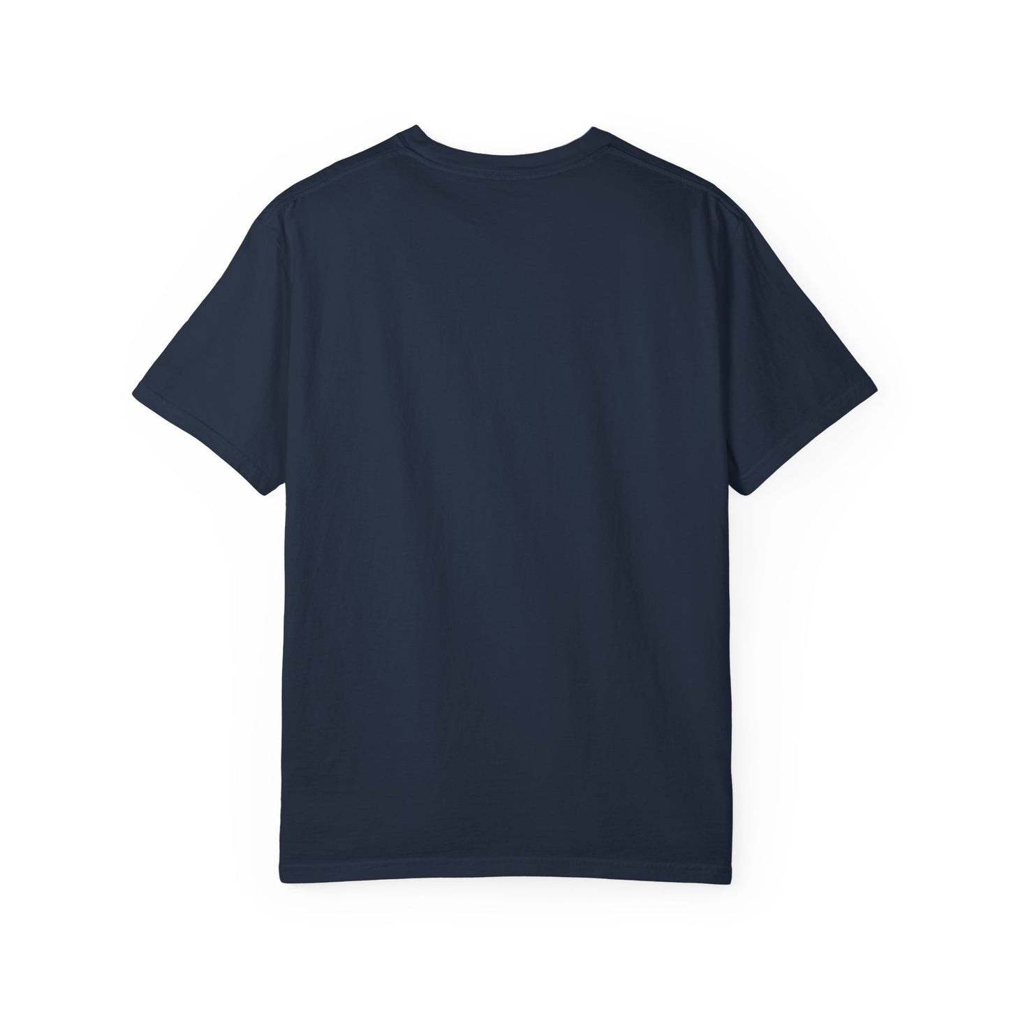 Back view of navy Ra Element T-Shirt. Plain rear on soft cotton fabric, perfect for casual and summer festival wear.