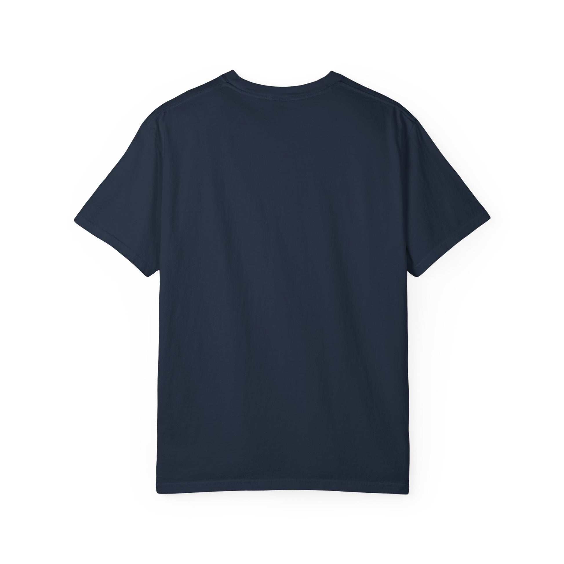 Back view of navy Ra Element T-Shirt. Plain rear on soft cotton fabric, perfect for casual and summer festival wear.