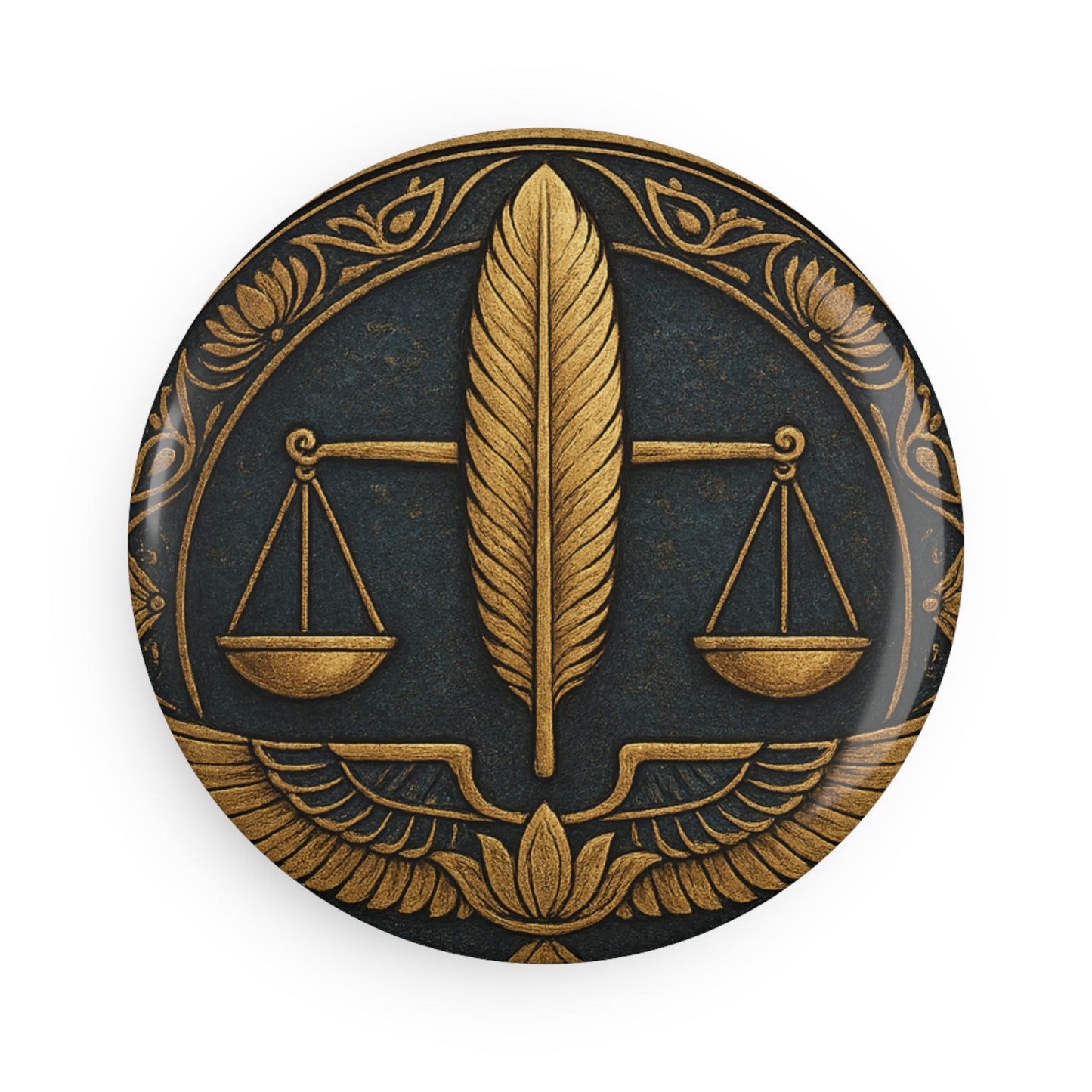 Ma'at's Balance Button Magnet