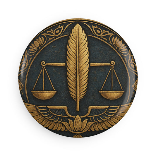 Ma'at's Balance Button Magnet