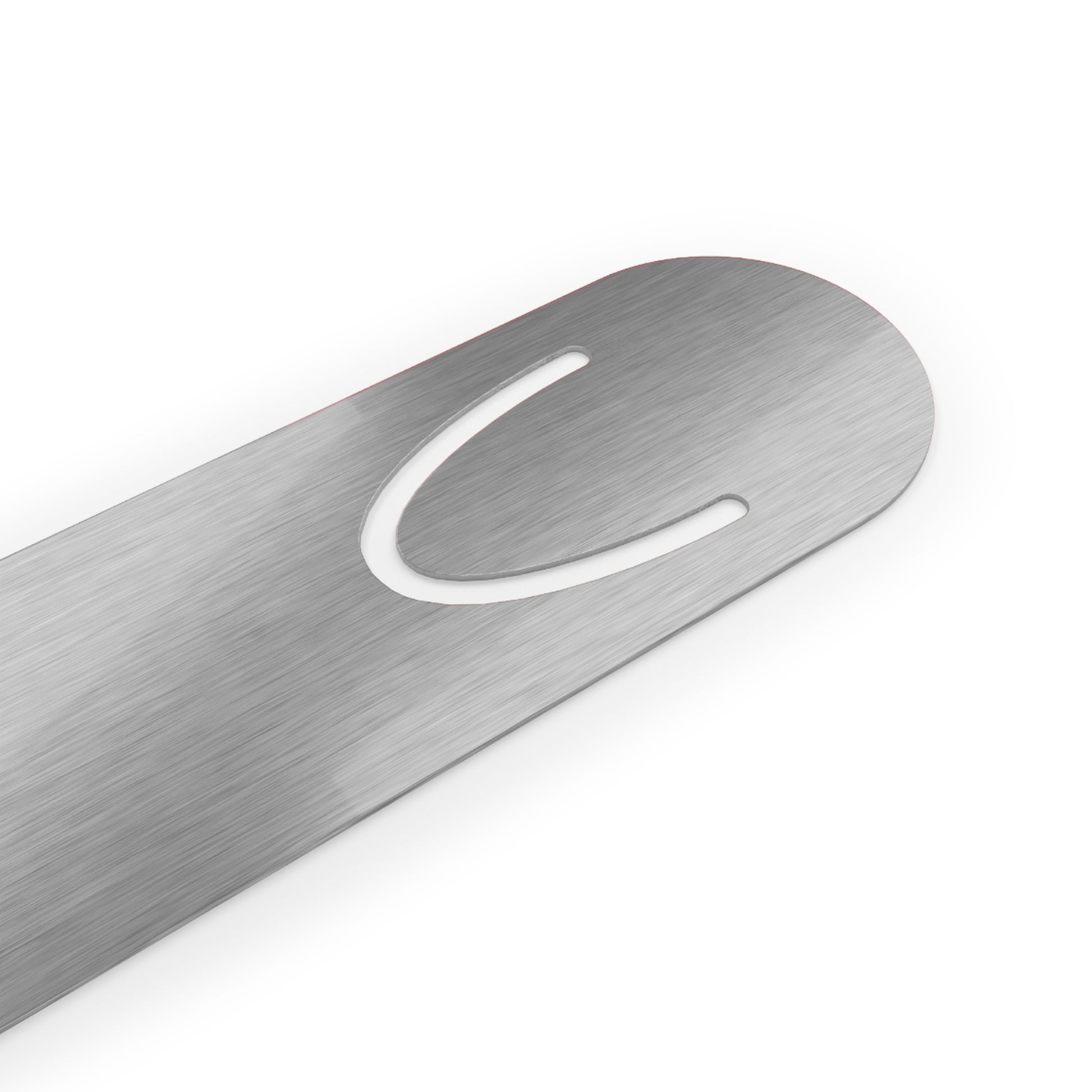 Close-up of brushed aluminum Pan-African Bookmark - Vibrant & Durable for Readers, showing the smooth finish and sturdy clip for long-lasting use.