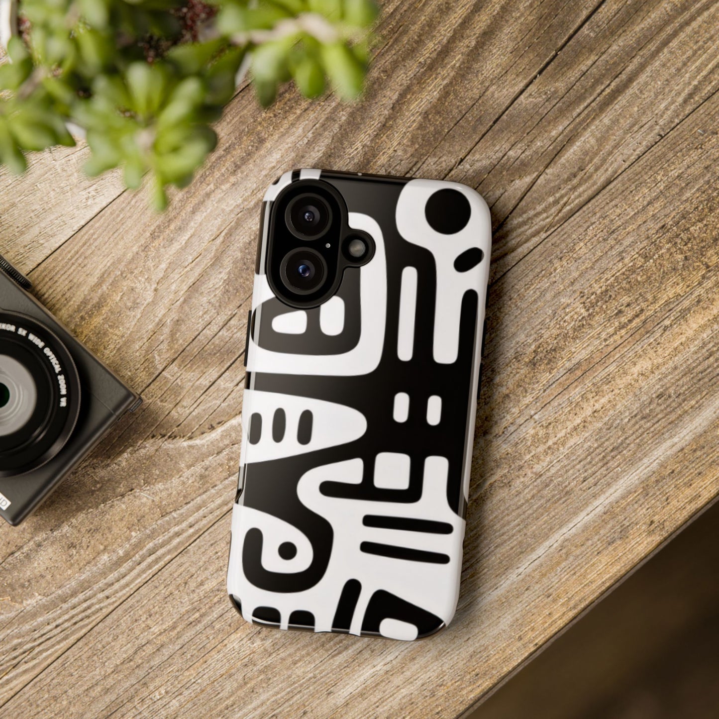 Abstract Black & White Phone Case