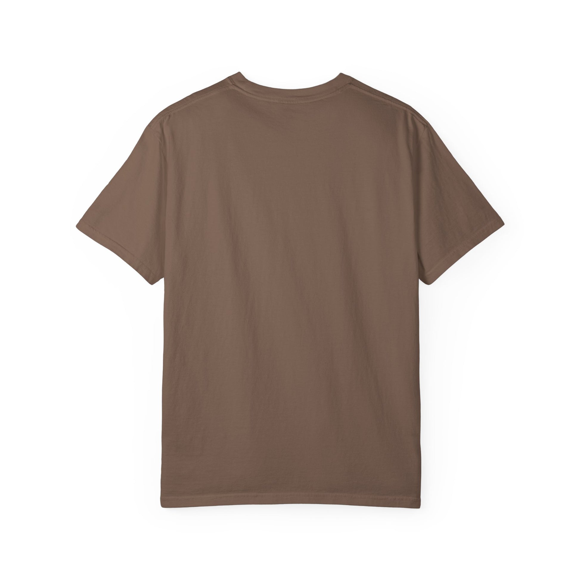 Back view of brown Ra Element T-Shirt. Plain rear on soft cotton, great for casual and vintage-style fashion.