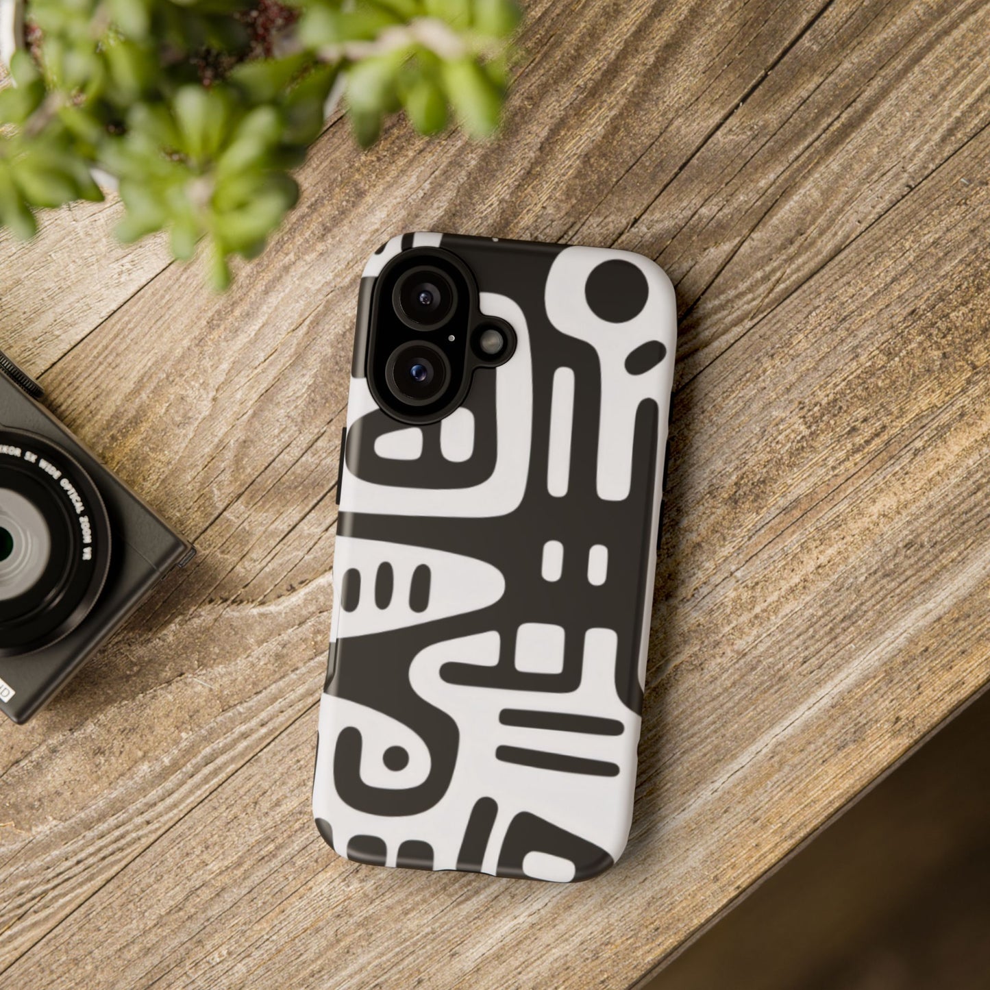 Abstract Black & White Phone Case