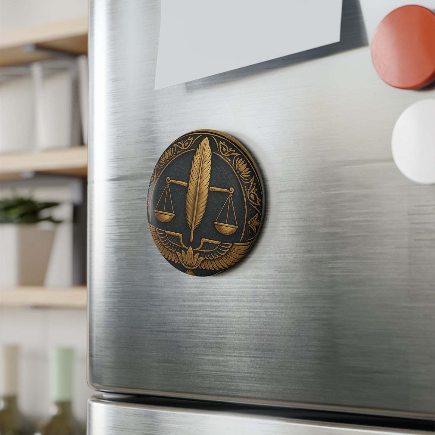 Ma'at's Balance Button Magnet